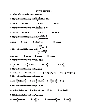 Toán 10 - Ôn tập chương 4